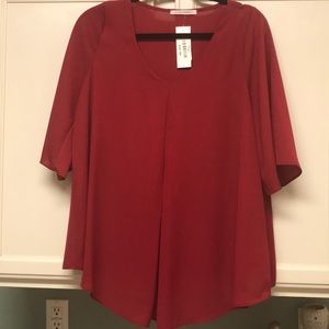 Burgundy flowy top